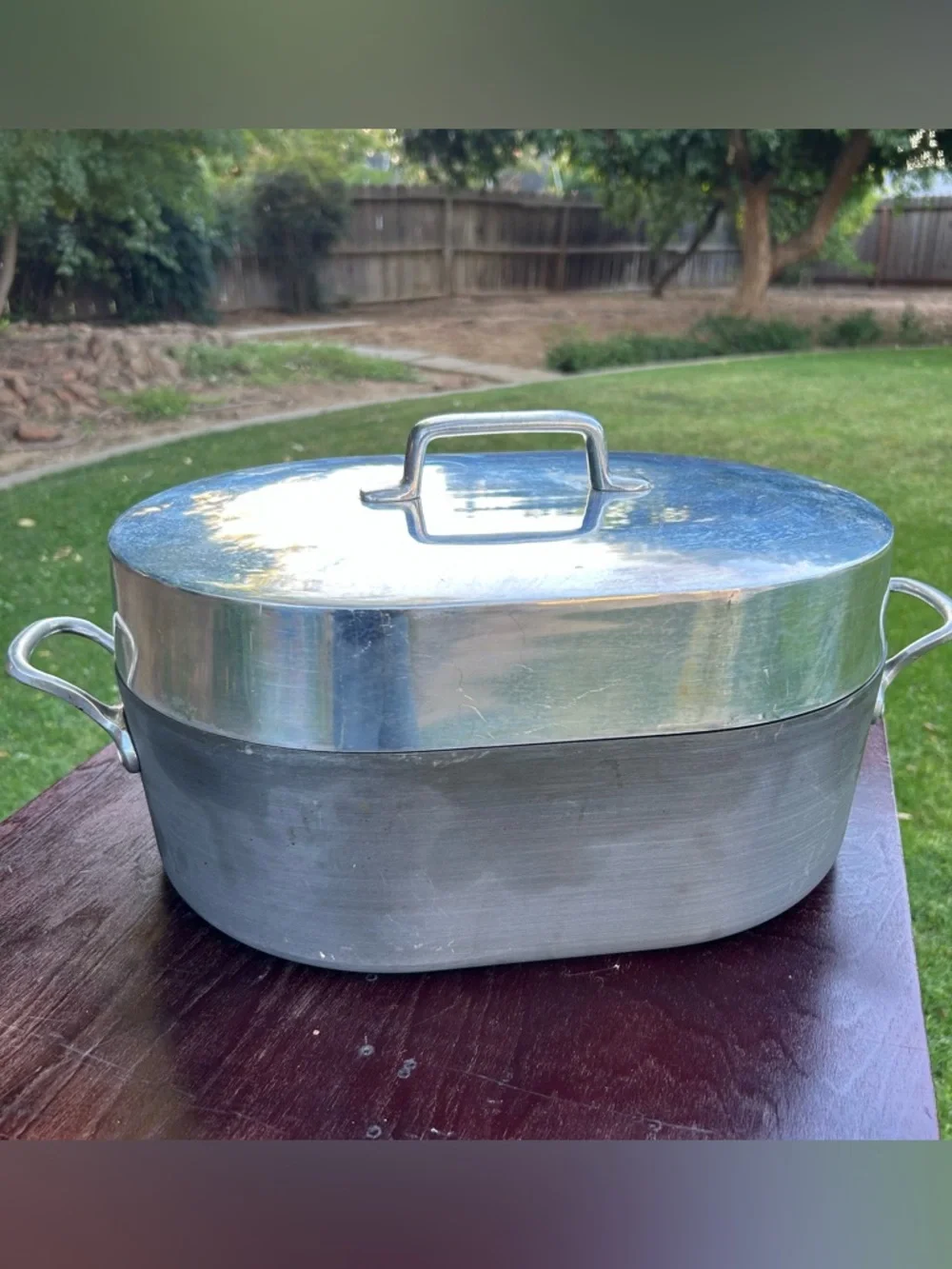 Vintage Magnalite GHC Dutch Oven Roaster w/Trivet 15.5” 13QT Aluminum USA Made